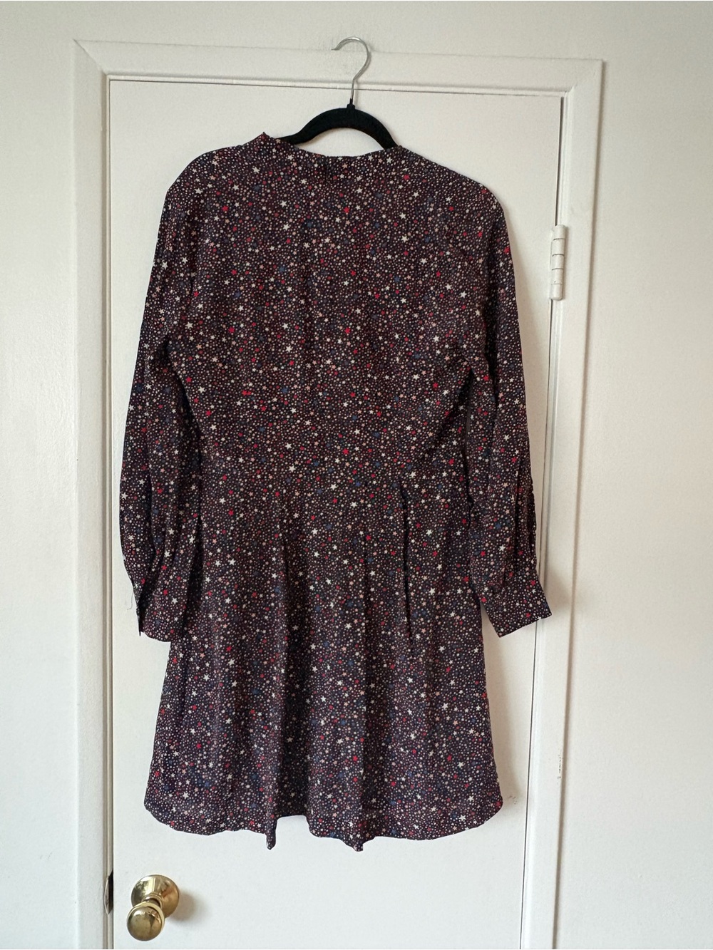 Madewell Balsam 100% Silk Tie-Neck Dress in Starry Night Size 6 - Picture 9 of 12